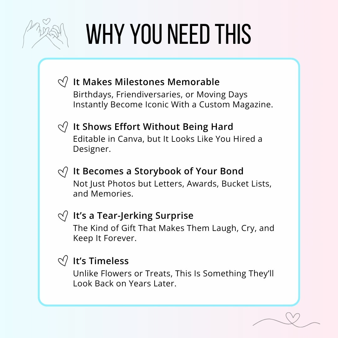 Friendship Magazine Template โ The Ultimate Gift for Your Bestie