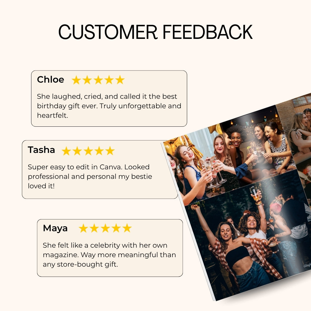 Bestie Magazine Template – Turn Her Birthday Into a Vogue Cover Moment