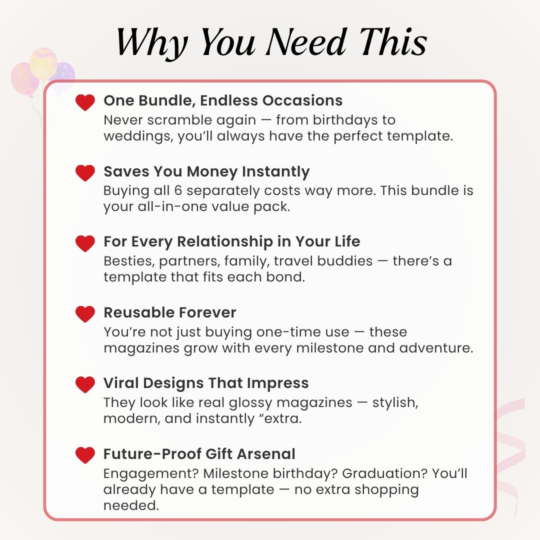 Trending Editable Magazine Bundle โ 6 Viral Templates for Every Celebration