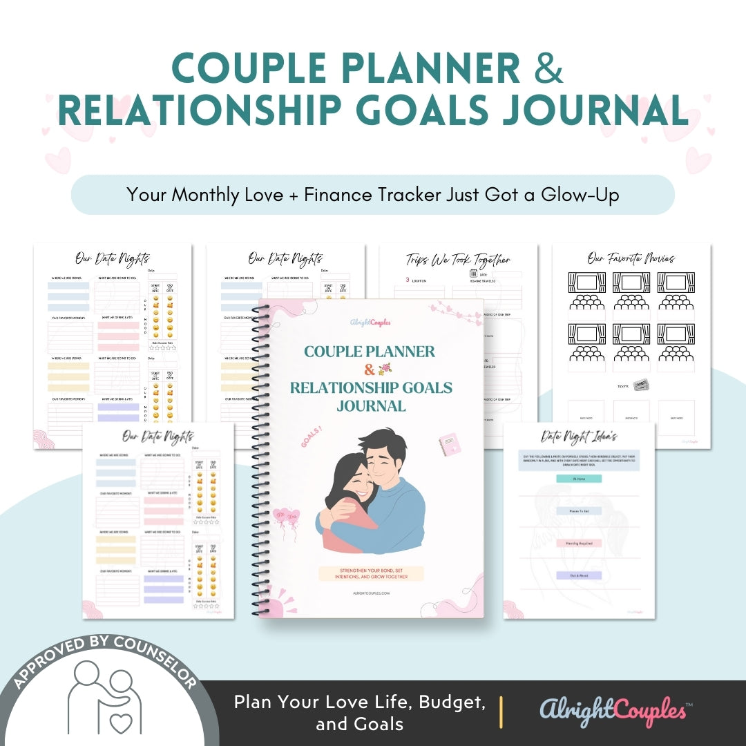 Couple Planner & Relationship Goals Journal – Budget & Date Tracker
