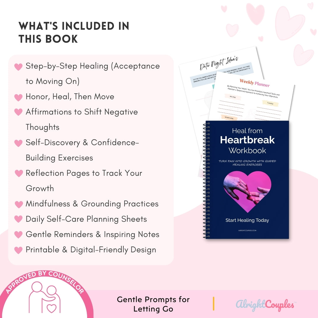 Heal From Heartbreak Workbook – Breakup Recovery Journal for Emotional Healing