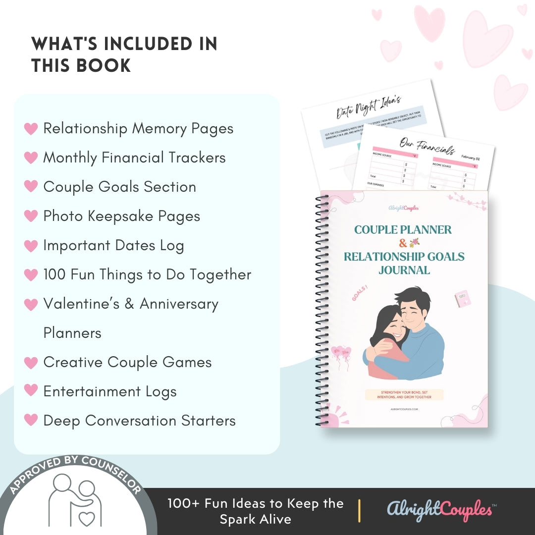 Couple Planner & Relationship Goals Journal – Budget & Date Tracker