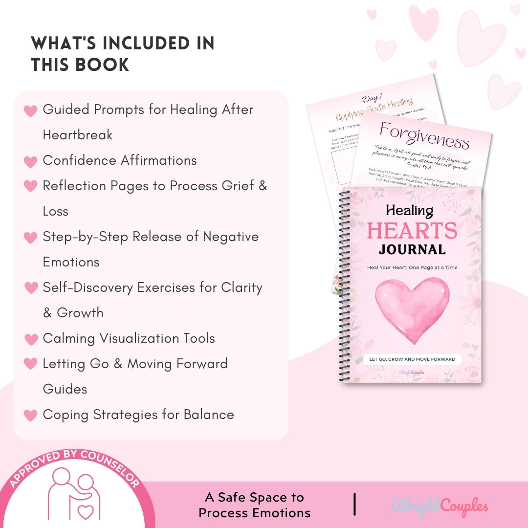 Healing Hearts Journal – Gentle Guided Prompts for Heartbreak & Renewal