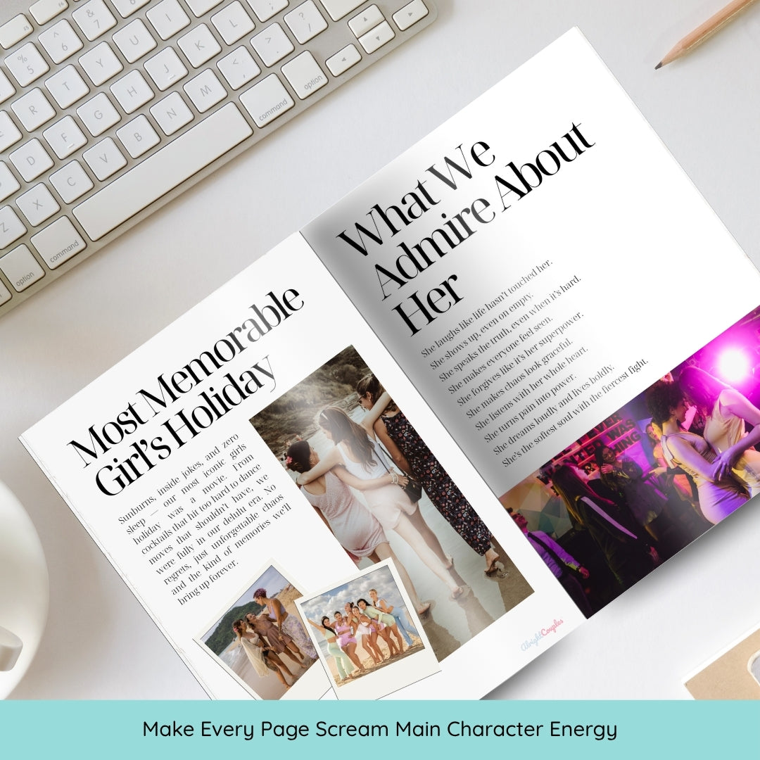 Bestie Magazine Template – Turn Her Birthday Into a Vogue Cover Moment