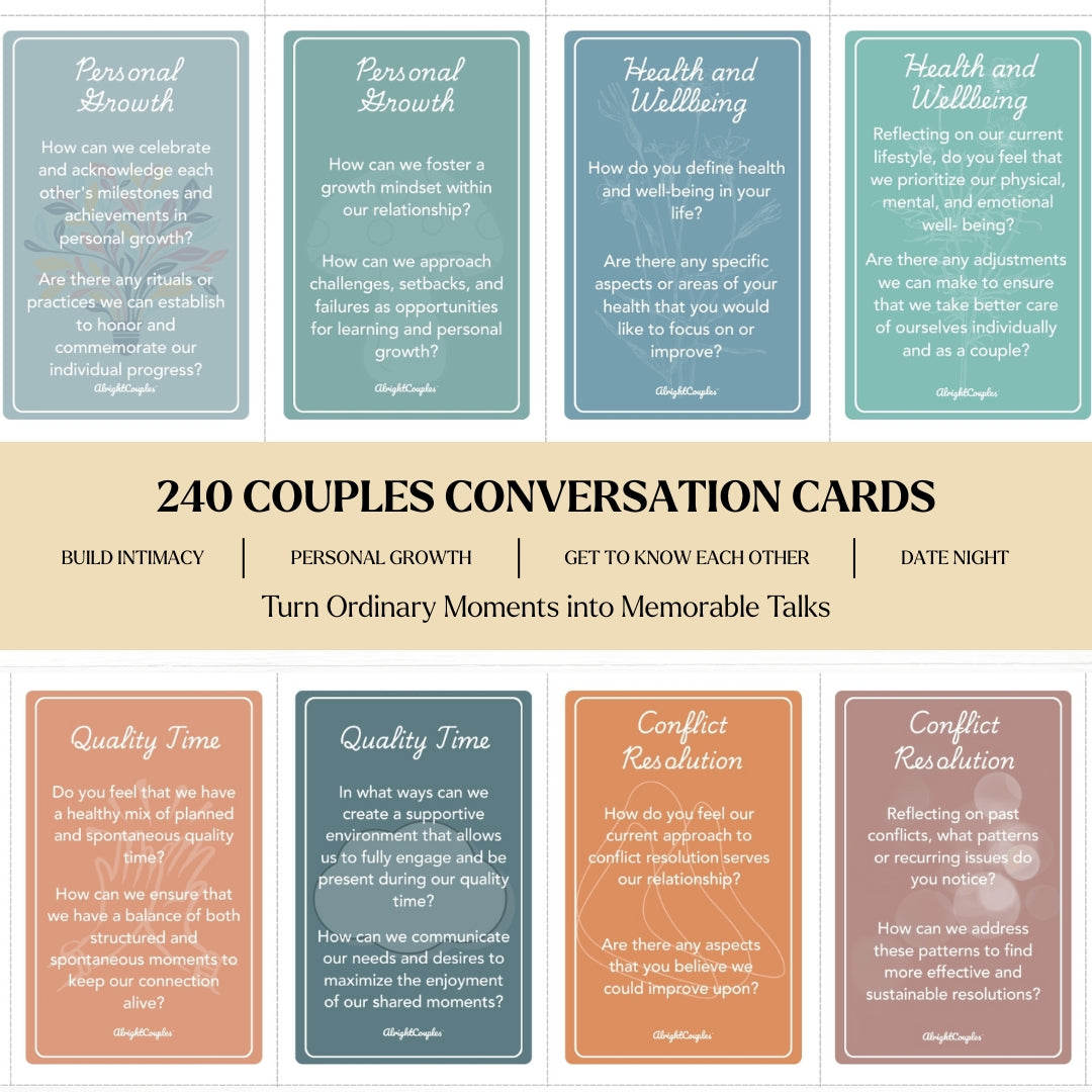 Couples Conversation Question Cards โ 240 Deep Prompts to Strengthen Love, Trust & Intimacy