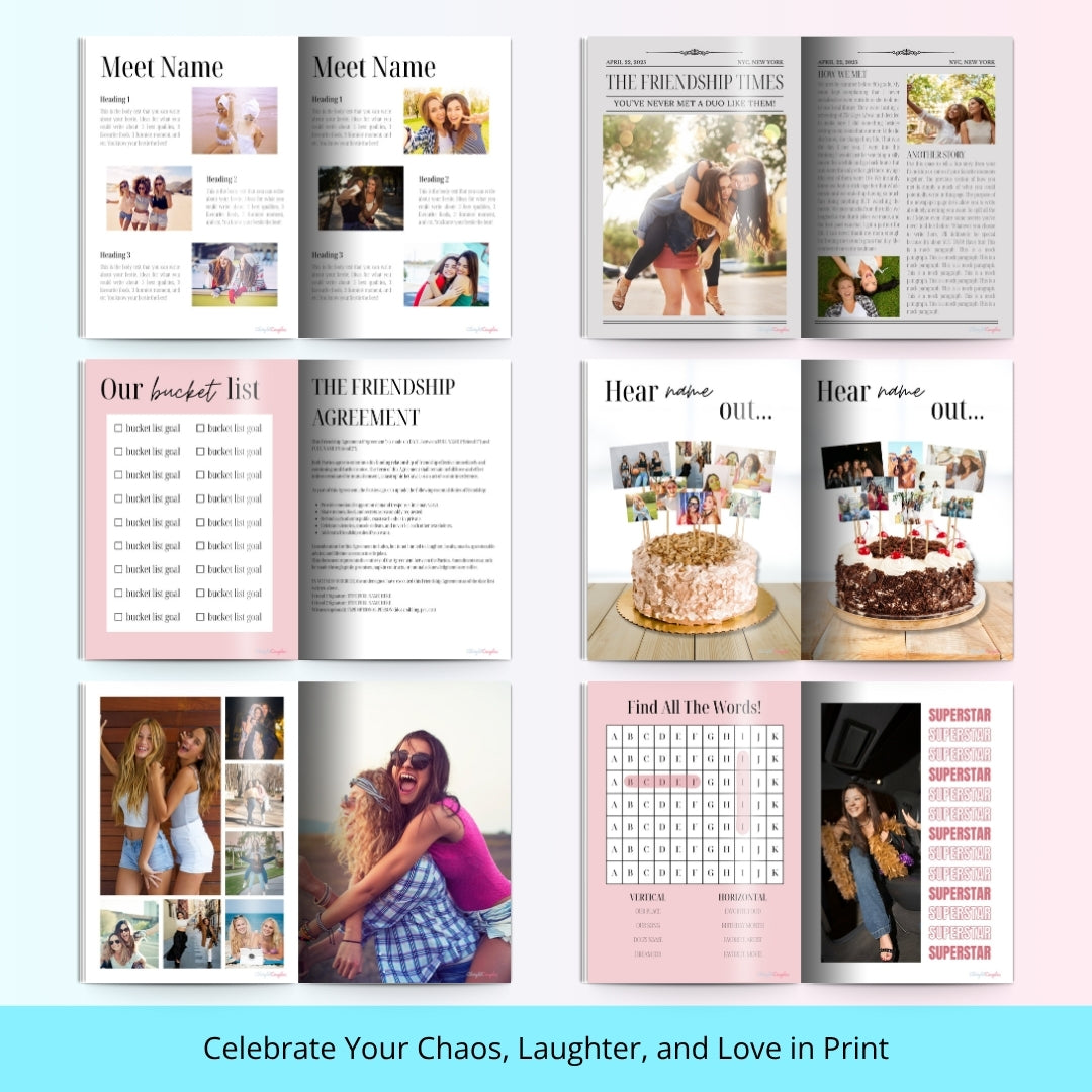 Friendship Magazine Template โ The Ultimate Gift for Your Bestie
