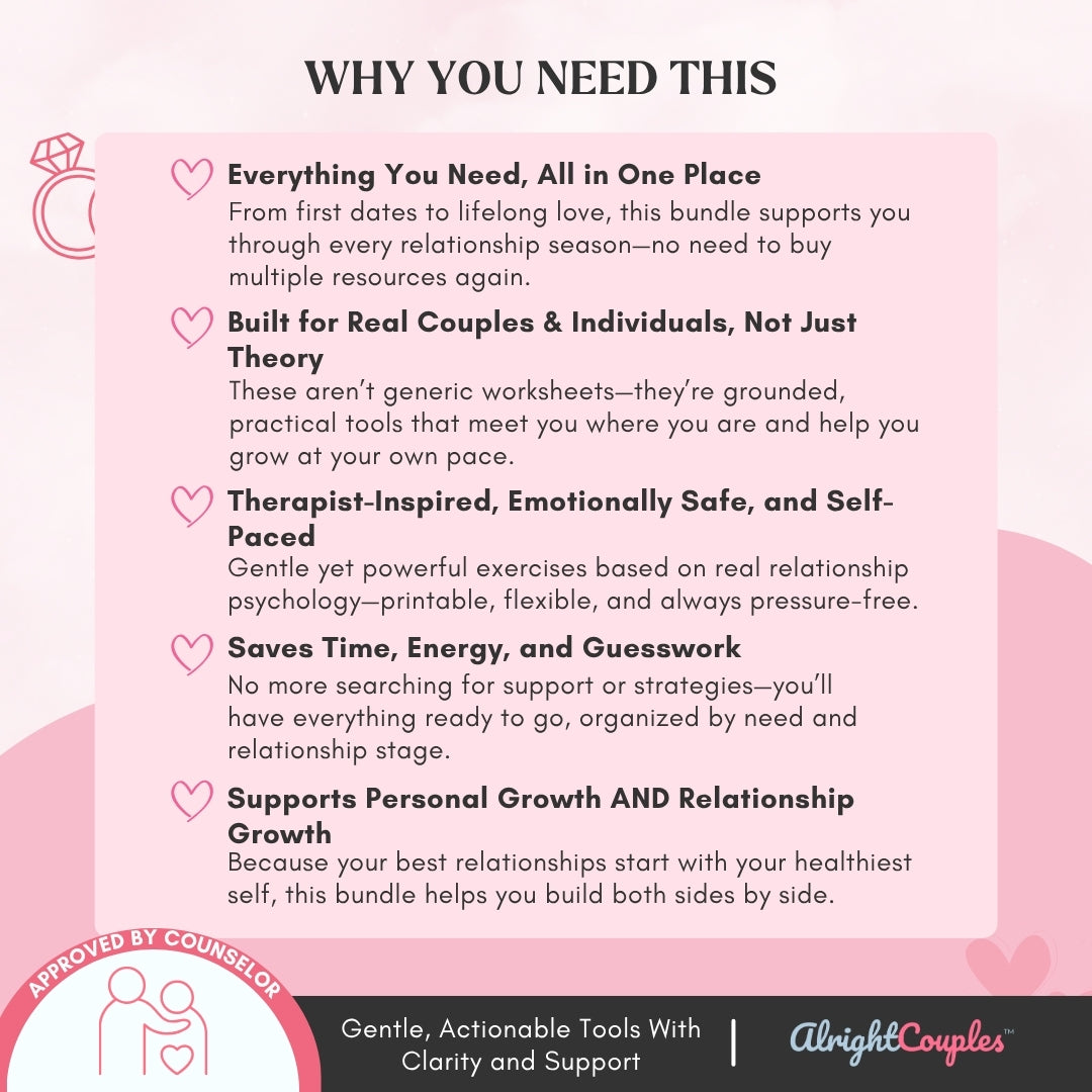 The All-In-One Relationship Growth Bundle – Whole Shop Access | 19+ Expert-Created Relationship Workbooks & Tools | Complete Website Workbooks Access in one Pass