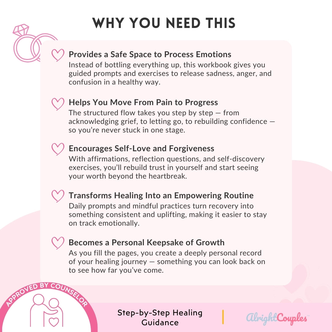 Heal From Heartbreak Workbook – Breakup Recovery Journal for Emotional Healing