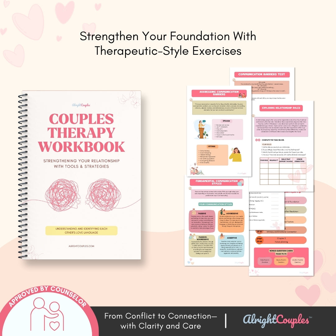 The Deep Connection Relationship Bundle | 5 Therapy-Based Workbooks for Communication, Trust & Emotional Intimacy