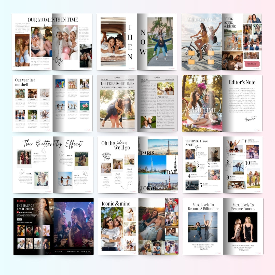 Friendship Magazine Template โ The Ultimate Gift for Your Bestie