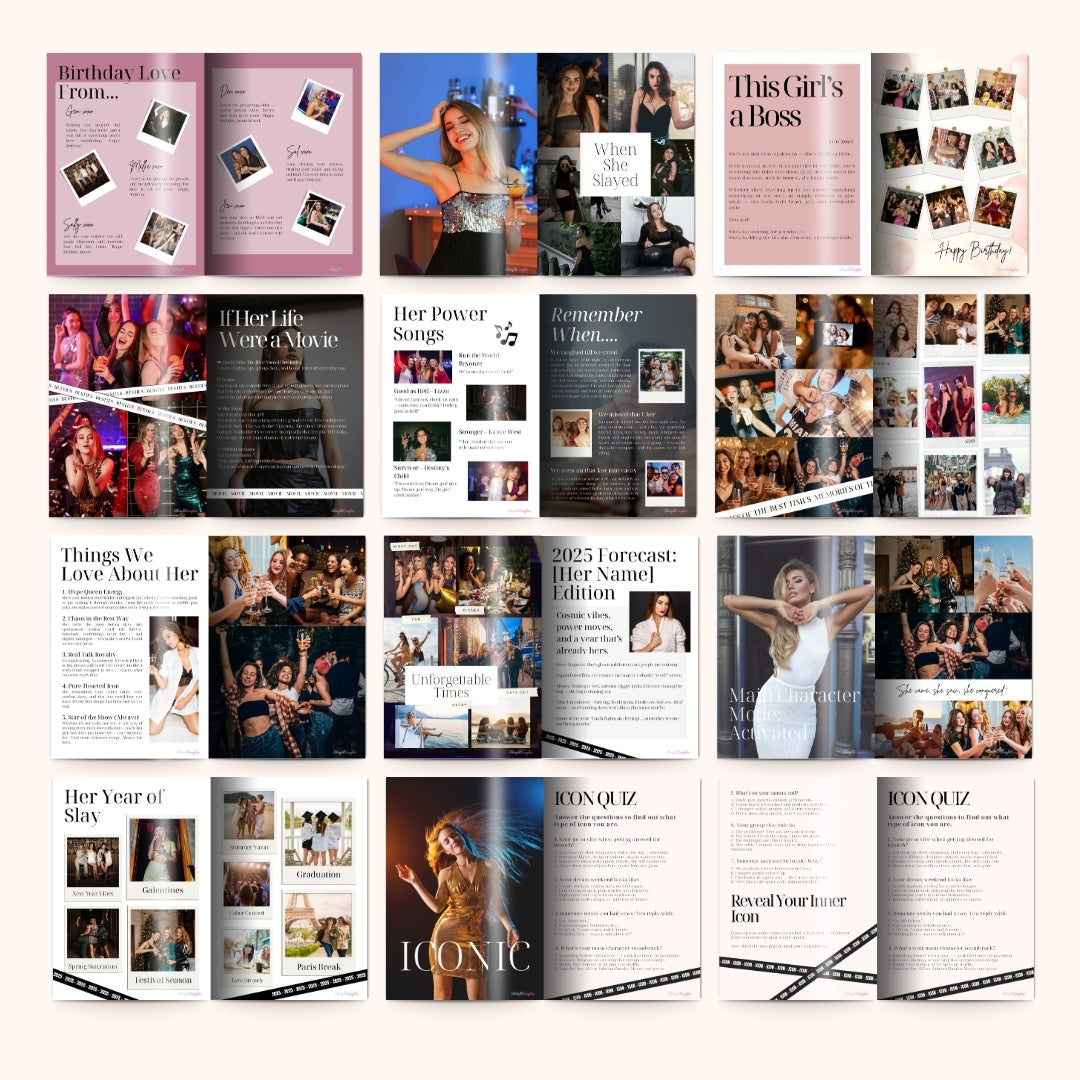 Bestie Magazine Template – Turn Her Birthday Into a Vogue Cover Moment