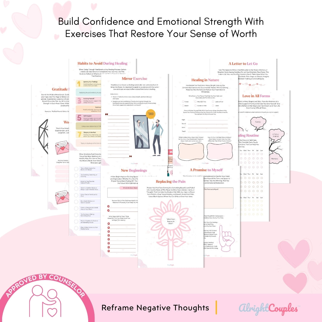 Heal From Heartbreak Workbook – Breakup Recovery Journal for Emotional Healing