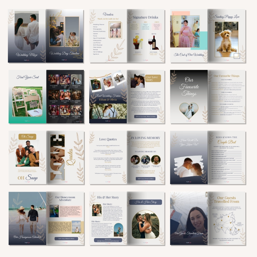 Wedding Magazine Template โ Your Love Story, Designed Like a Dream