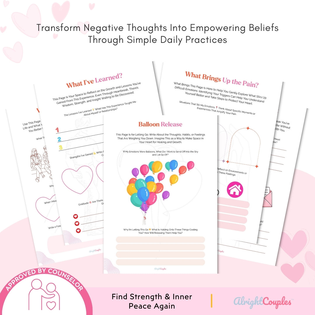 Heal From Heartbreak Workbook – Breakup Recovery Journal for Emotional Healing