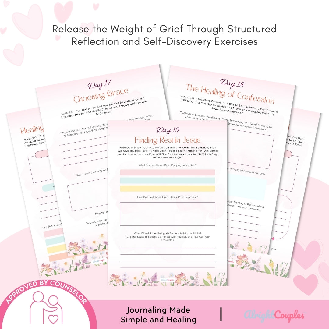 Healing Hearts Journal – Gentle Guided Prompts for Heartbreak & Renewal