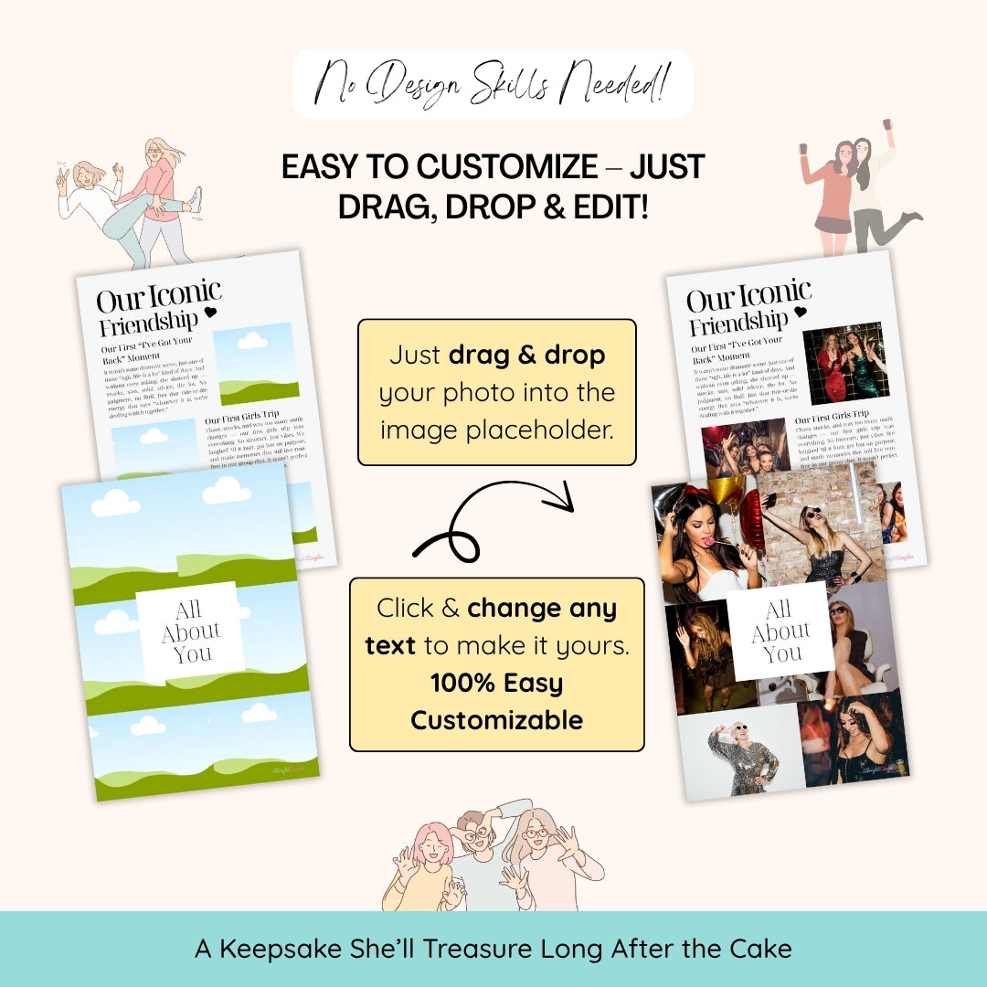 Bestie Magazine Template – Turn Her Birthday Into a Vogue Cover Moment