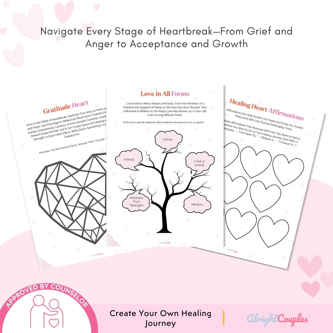 Heal From Heartbreak Workbook – Breakup Recovery Journal for Emotional Healing
