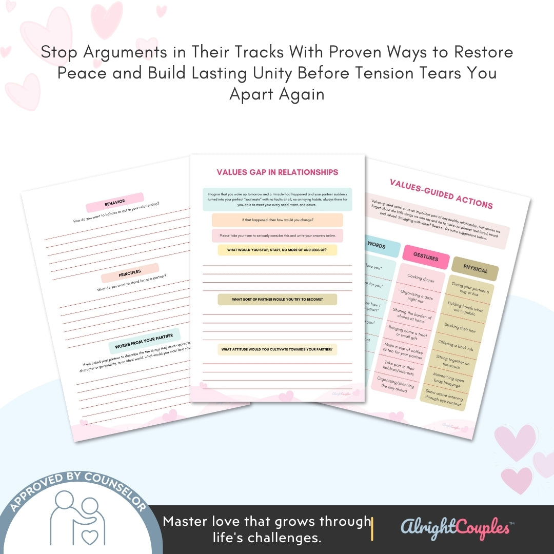 Build a Stronger Bond: Relationship Core Values & Beliefs Worksheets