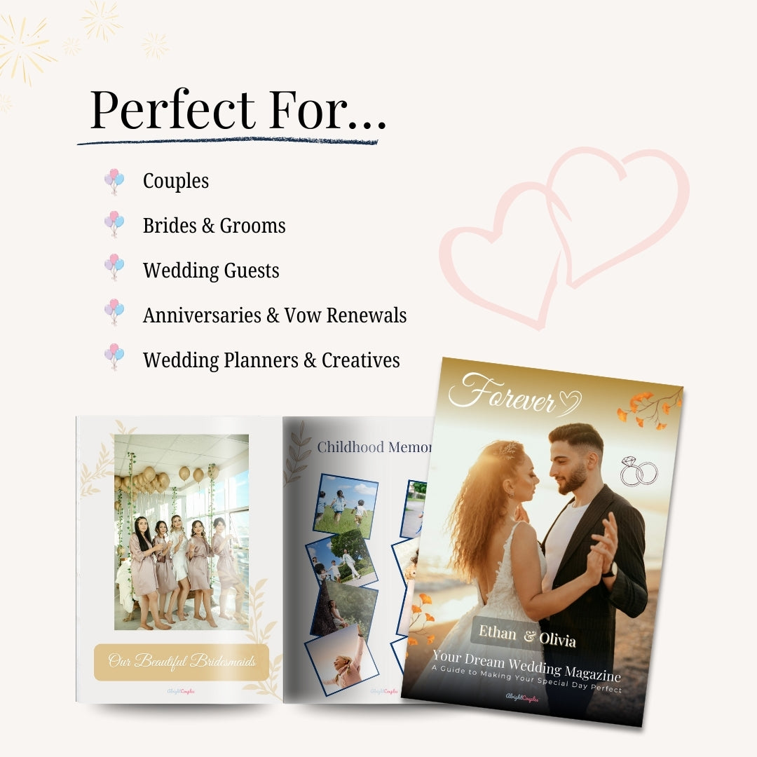 Wedding Magazine Template โ Your Love Story, Designed Like a Dream