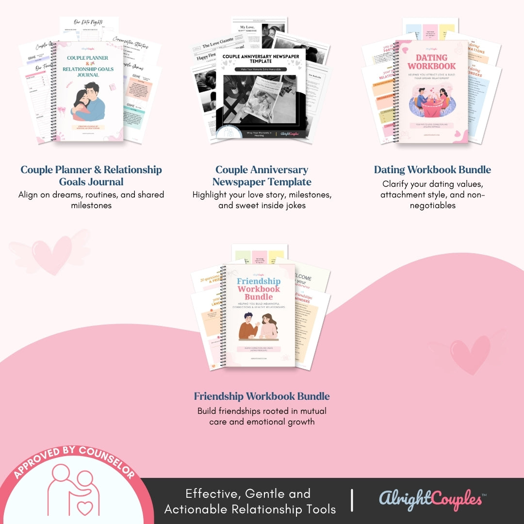The All-In-One Relationship Growth Bundle – Whole Shop Access | 19+ Expert-Created Relationship Workbooks & Tools | Complete Website Workbooks Access in one Pass