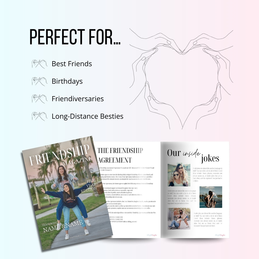 Friendship Magazine Template โ The Ultimate Gift for Your Bestie
