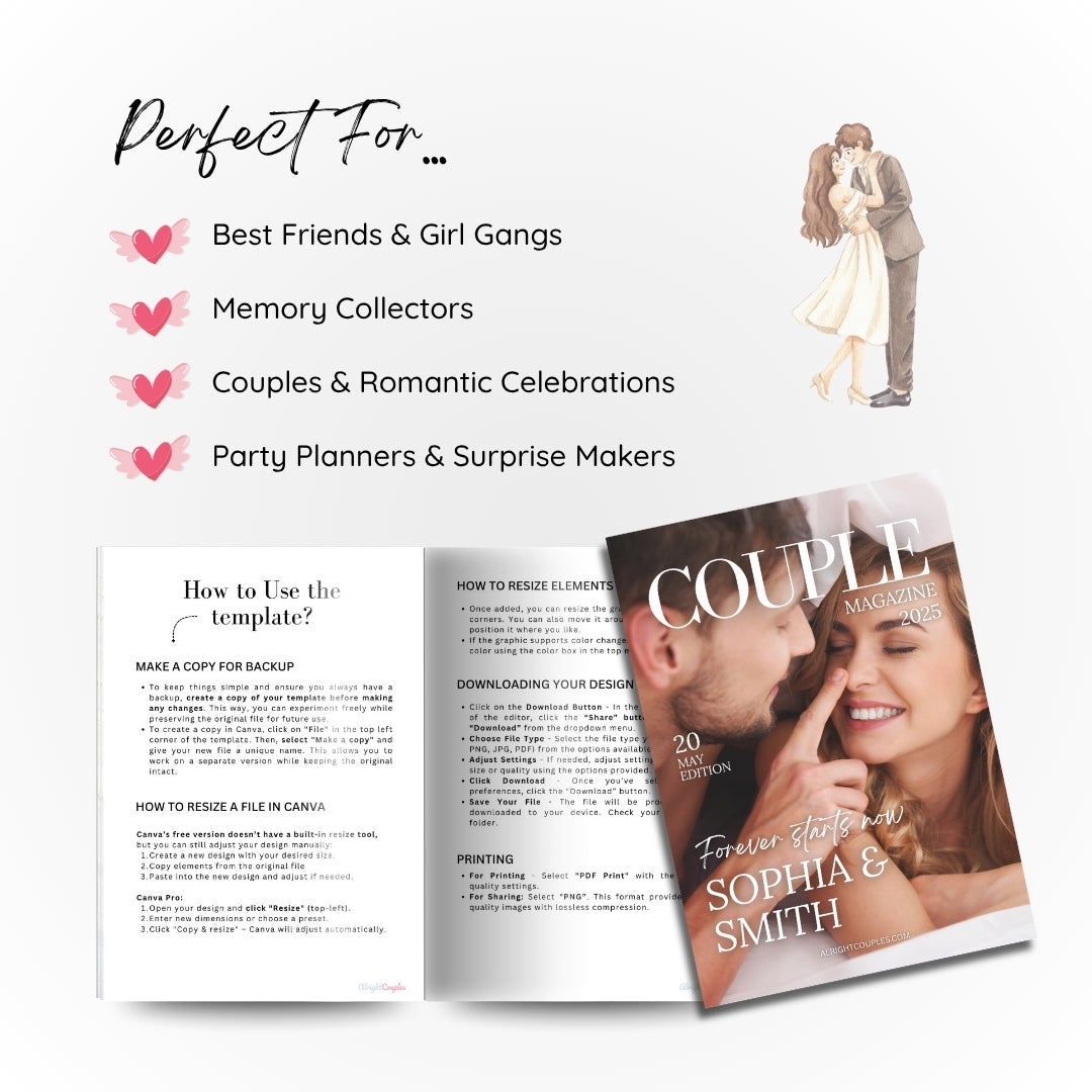 Couples Magazine Template โ Turn Your Love Story Into a Luxury Keepsake