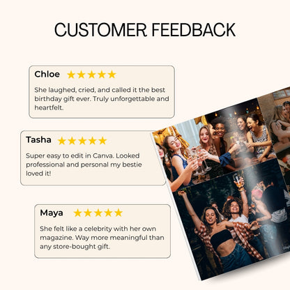 Bestie Magazine Template – Turn Her Birthday Into a Vogue Cover Moment