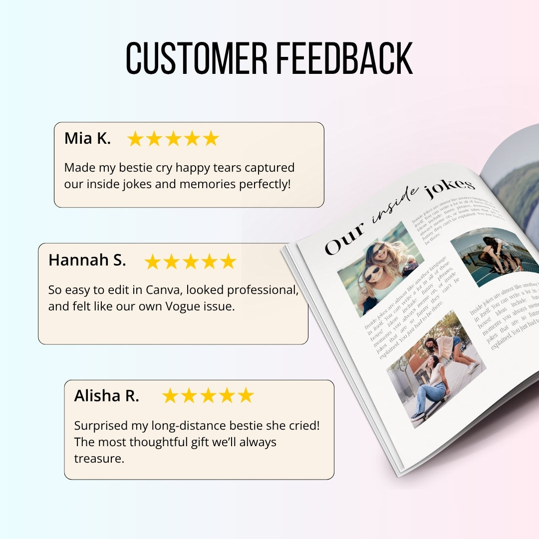 Friendship Magazine Template – The Ultimate Gift for Your Bestie