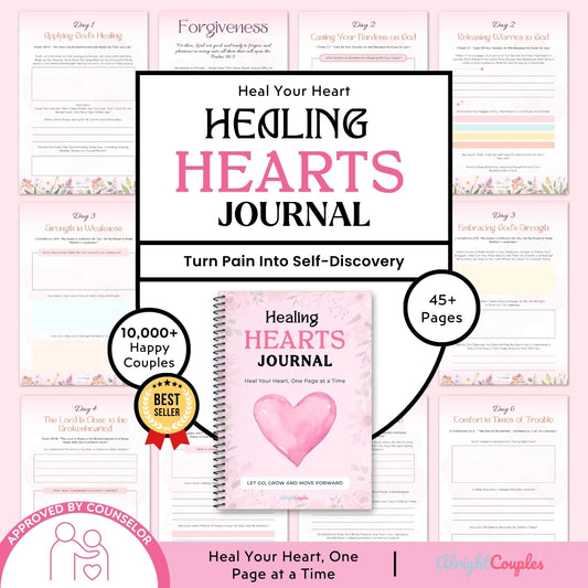 Healing Hearts Journal – Gentle Guided Prompts for Heartbreak & Renewal