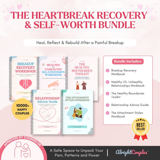 The Heartbreak Recovery & Self-Worth Bundle – Get 5 Therapy-Based Workbooks to Heal, Set Boundaries & Rebuild Confidence After a Breakup