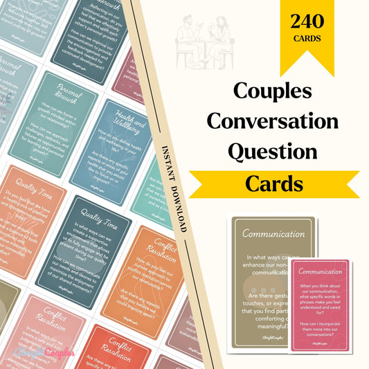 Couples Conversation Question Cards – 240 Deep Prompts to Strengthen Love, Trust & Intimacy