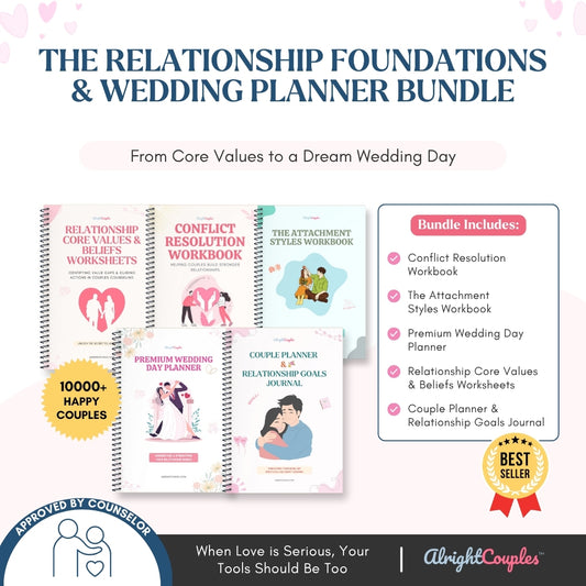 The Relationship Foundations & Wedding Planner Bundle | Couples Dream life 5-in-1 Bundle | Emotional Partnership, Wedding Planning, & Long-Term Goals Toolkit Pass