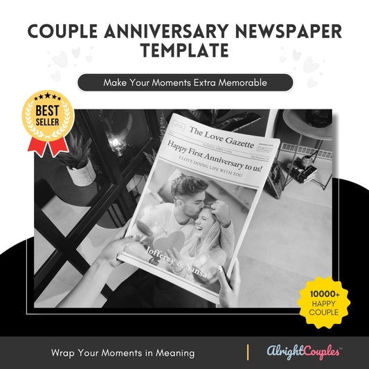 Couple Anniversary Newspaper Template – Celebrate Love with Style