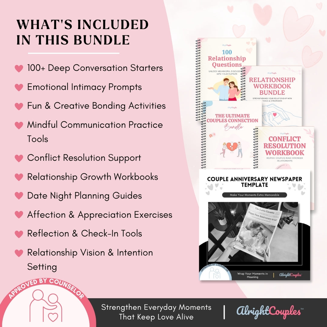 The Ultimate Date Night & Intimacy Builder Bundle – 5 Tools in 1 bundle for Connection, Games, Growth & Romance