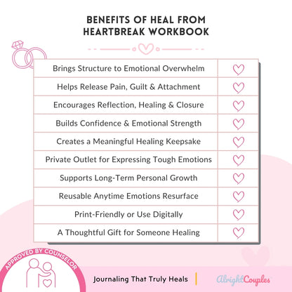 Heal From Heartbreak Workbook – Breakup Recovery Journal for Emotional Healing