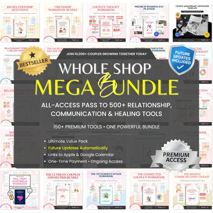 The All-In-One Relationship Bundle – Whole Shop Access | 30+ Expert-Created Workbooks