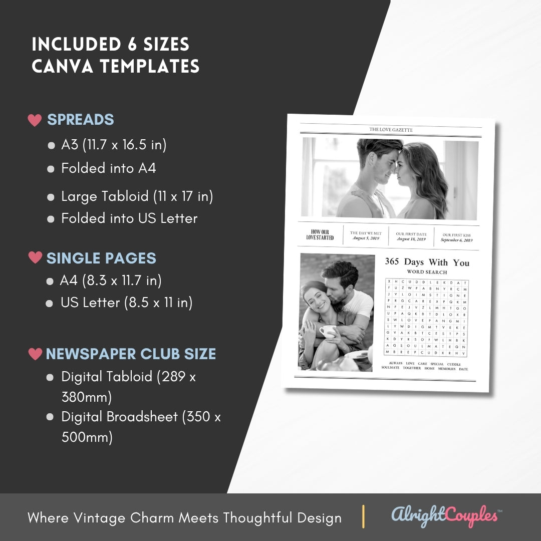 Couple Anniversary Newspaper Template – Celebrate Love with Style