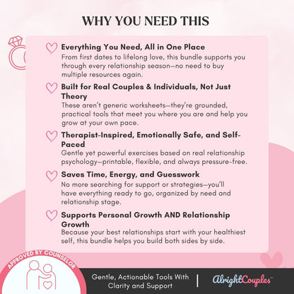 The All-In-One Relationship Growth Bundle – Whole Shop Access | 19+ Expert-Created Relationship Workbooks & Tools | Complete Website Workbooks Access in one Pass