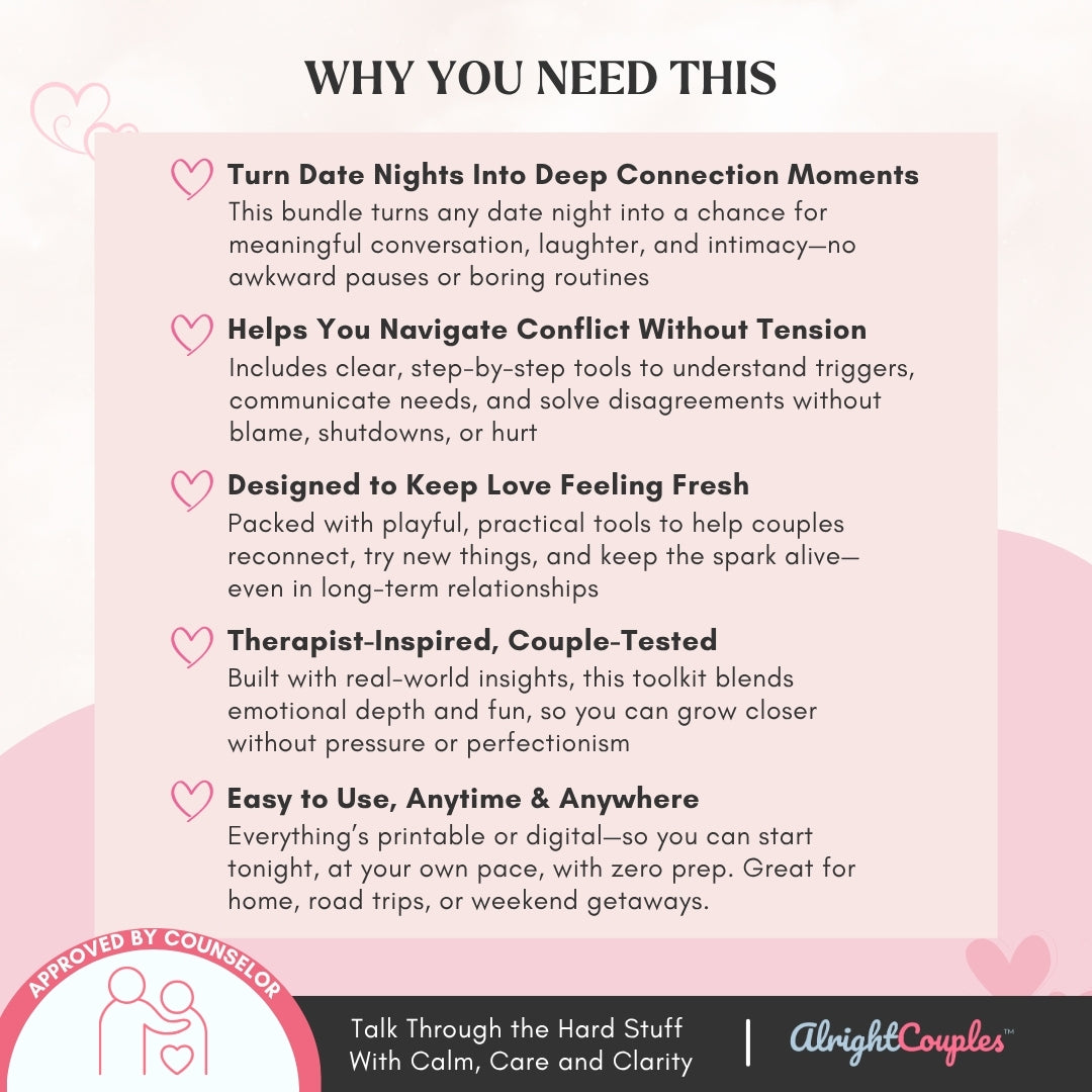 The Ultimate Date Night & Intimacy Builder Bundle – 5 Tools in 1 bundle for Connection, Games, Growth & Romance