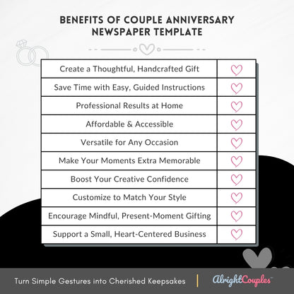 Couple Anniversary Newspaper Template – Celebrate Love with Style