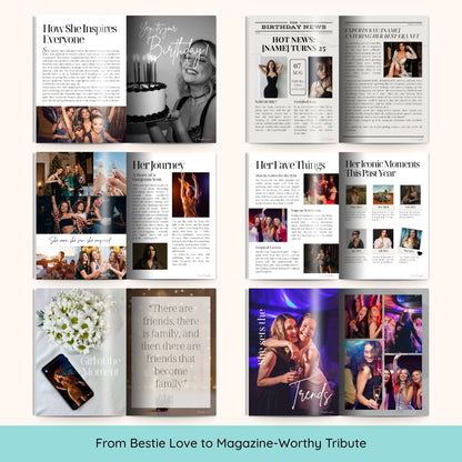 Bestie Magazine Template – Turn Her Birthday Into a Vogue Cover Moment