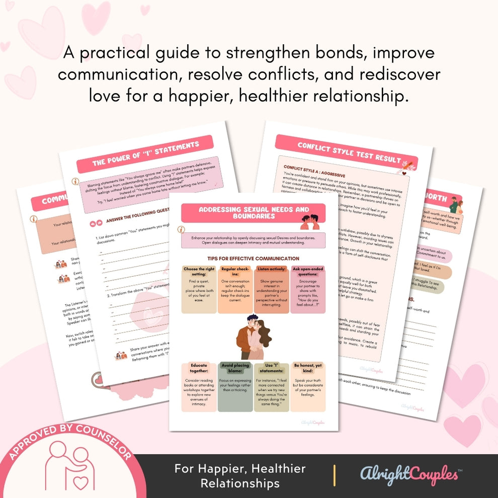 Couples Therapy Workbook – Strengthen Love & Relationship – Alright Couples