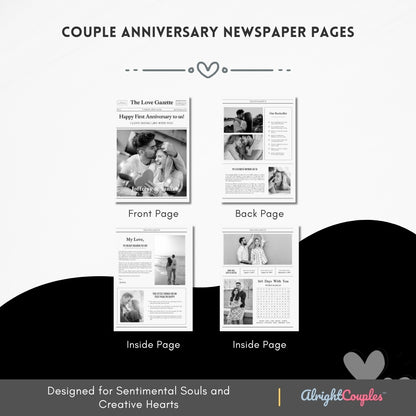 Couple Anniversary Newspaper Template – Celebrate Love with Style