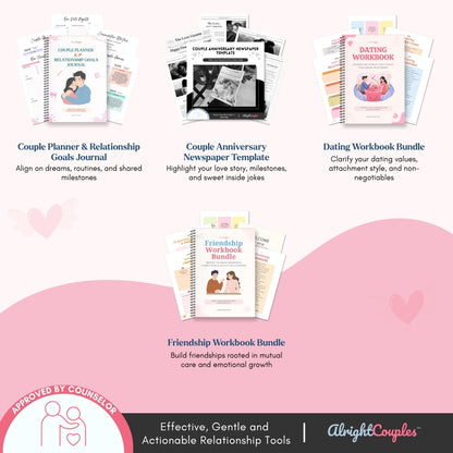 The All-In-One Relationship Growth Bundle – Whole Shop Access | 19+ Expert-Created Relationship Workbooks & Tools | Complete Website Workbooks Access in one Pass
