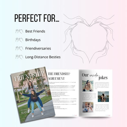 Friendship Magazine Template – The Ultimate Gift for Your Bestie
