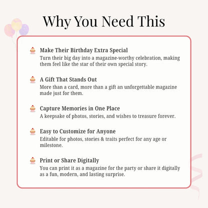 Birthday Magazine – A Unique, Personalized Gift to Celebrate Their Story