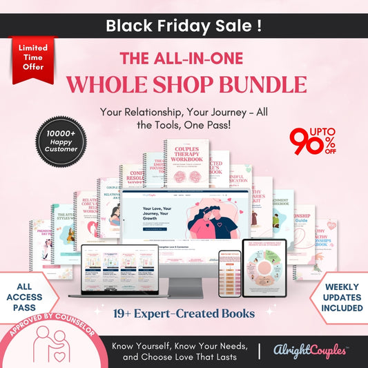 The All-In-One Relationship Growth Bundle – Whole Shop Access | 19+ Expert-Created Relationship Workbooks & Tools | Complete Website Workbooks Access in one Pass